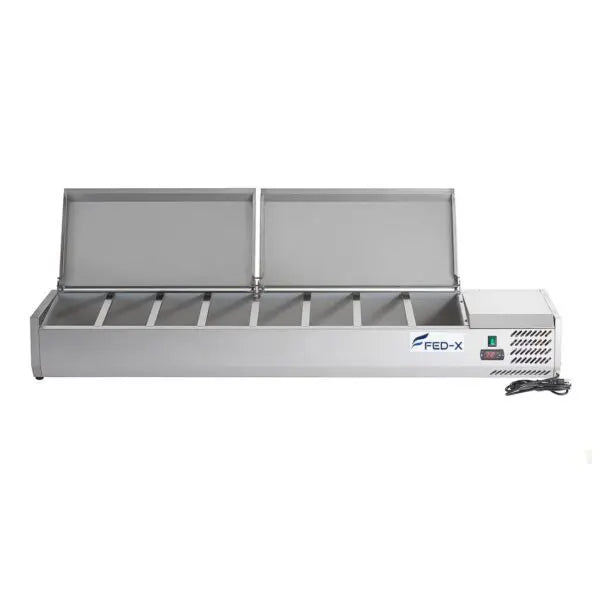 FED-X XVRX1800/380S - Salad Bench With Stainless Steel Lids