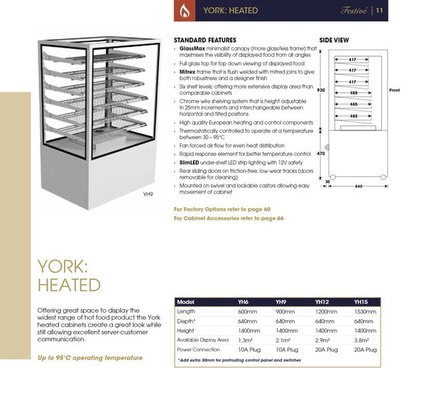 Festive York YH9 - Heated Display