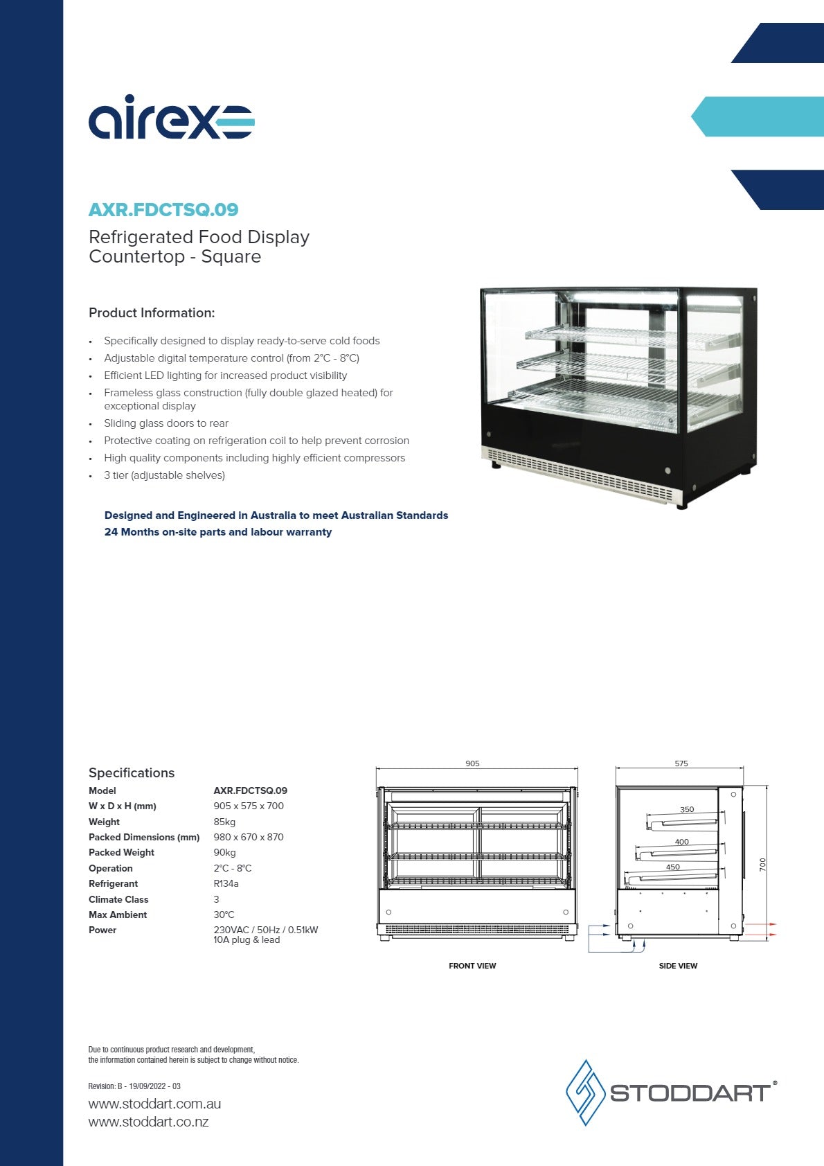 Airex AXR.FDCTSQ.09 - Cold Food Display