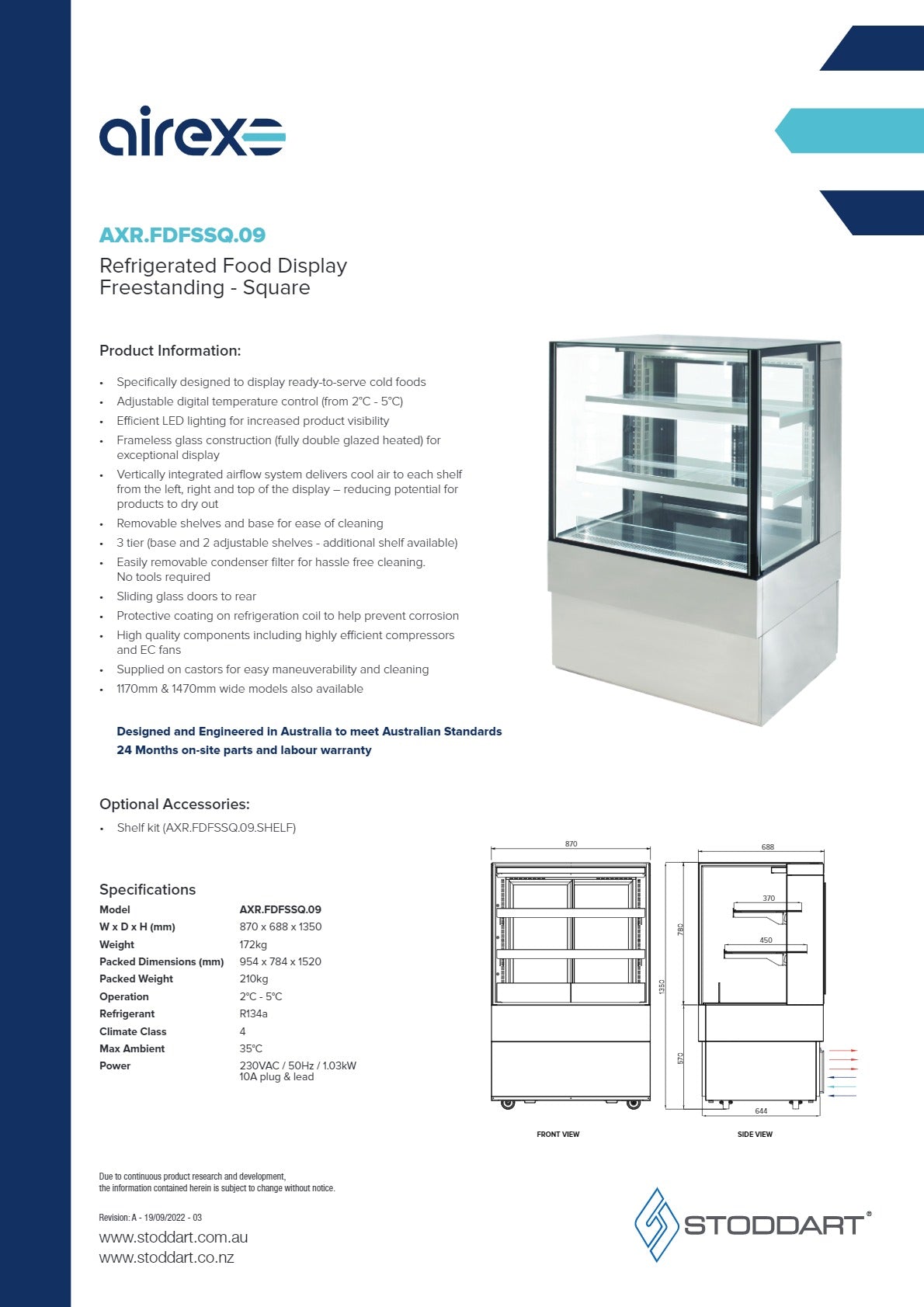 Airex AXR.FDFSSQ.09 - Cold Food Display