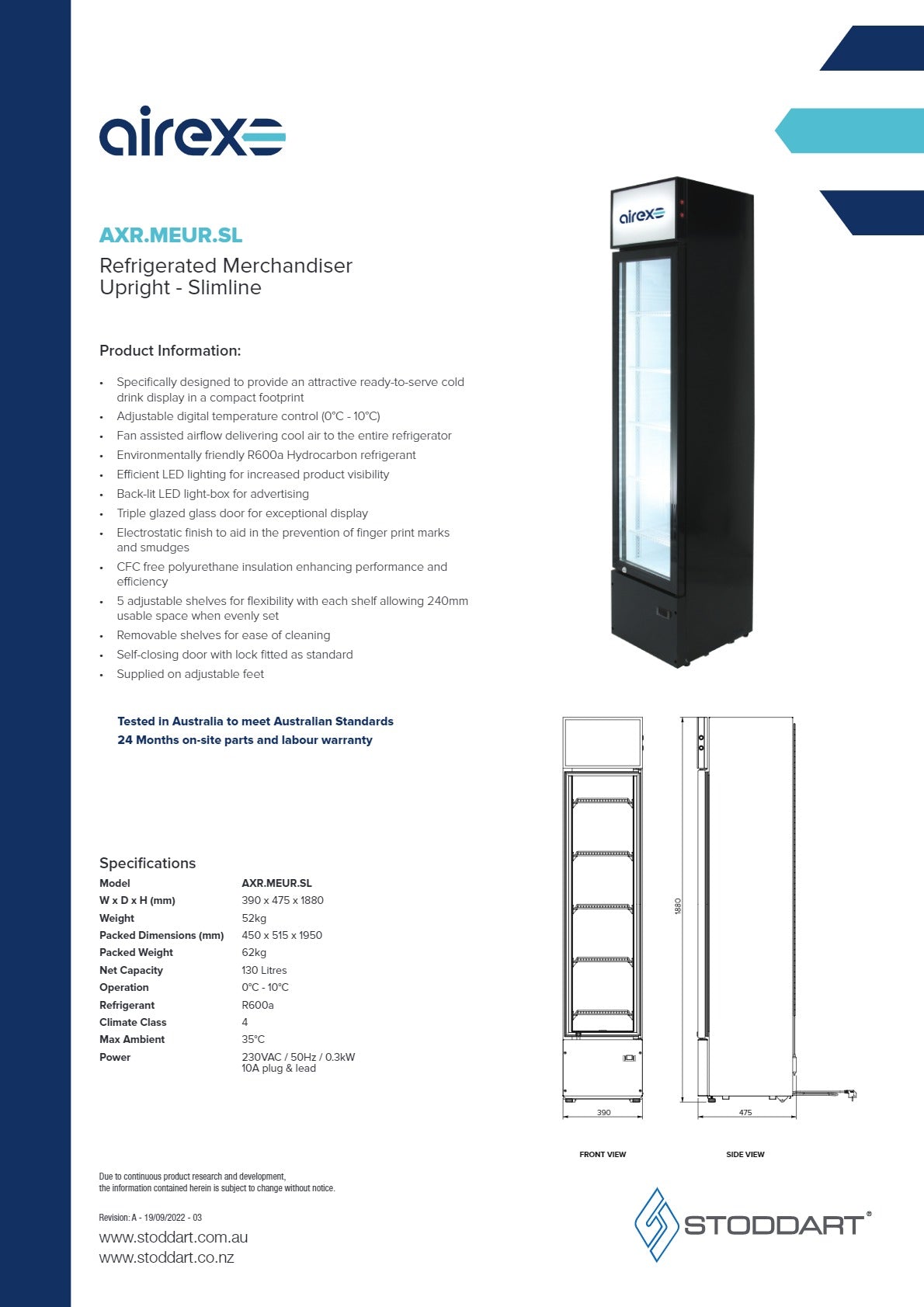 Airex AXR.MEUR.SL - Display Fridge