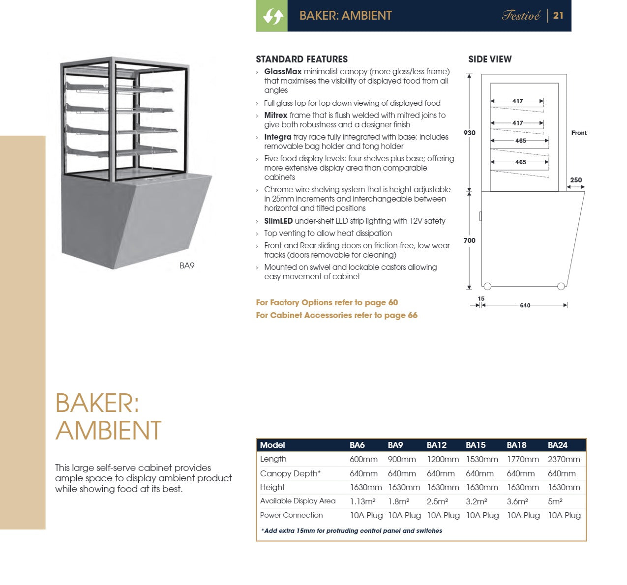Festive Baker BA6 - Ambient Display Cabinet