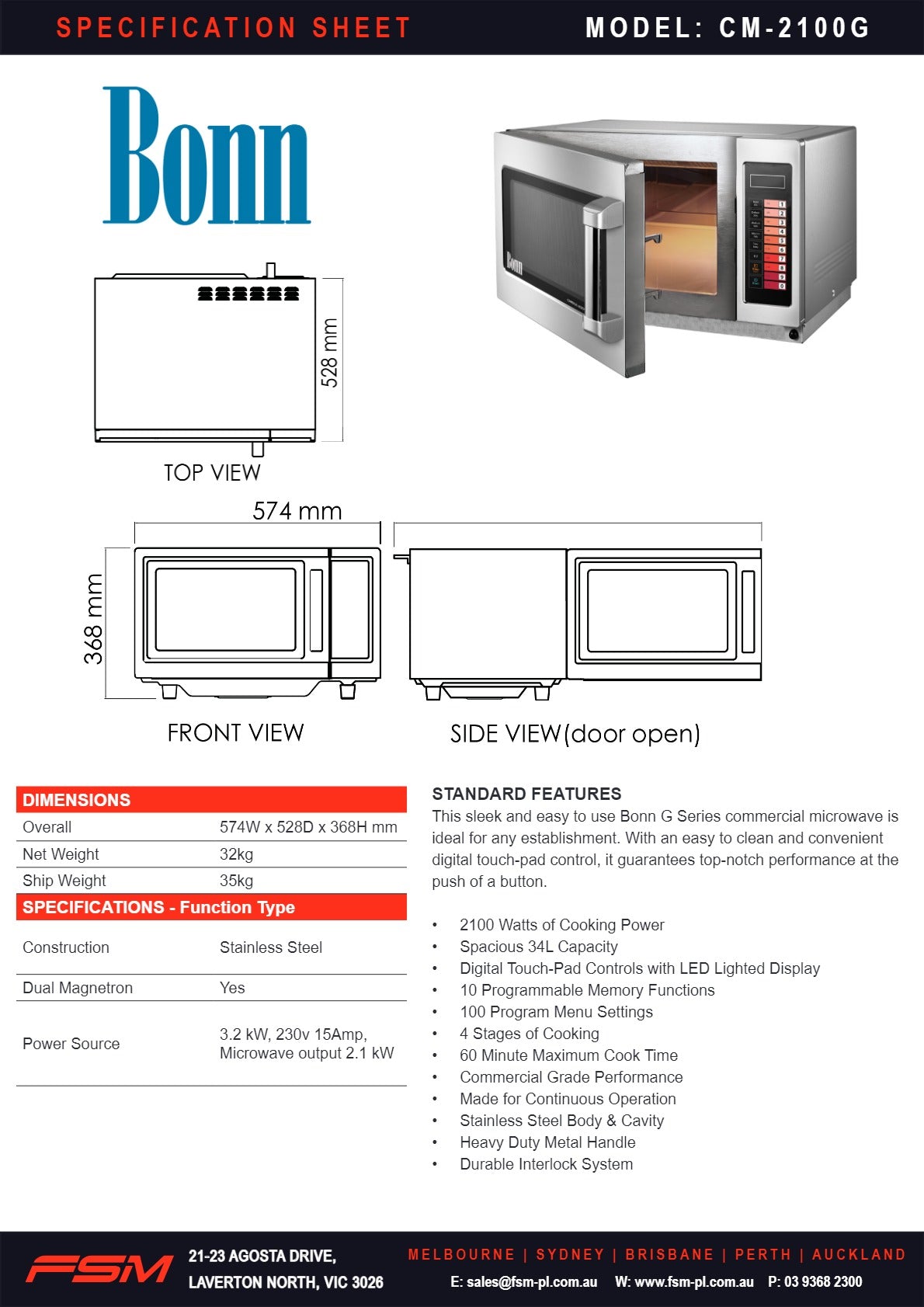 Thumbnail - Bonn CM-2100G - Microwave