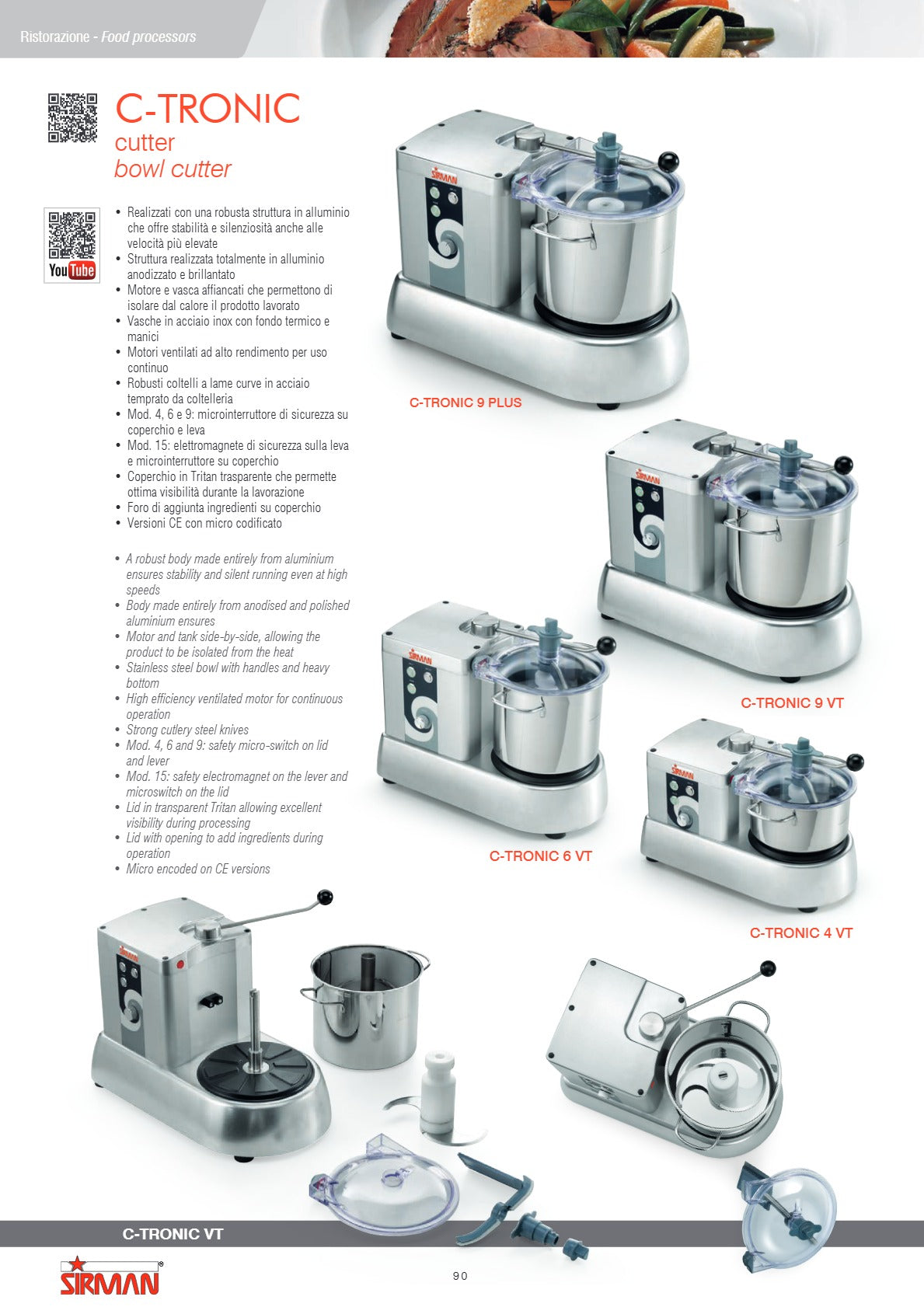 Sirman S40780422S C-Tronic 4VT - Bowl Cutter