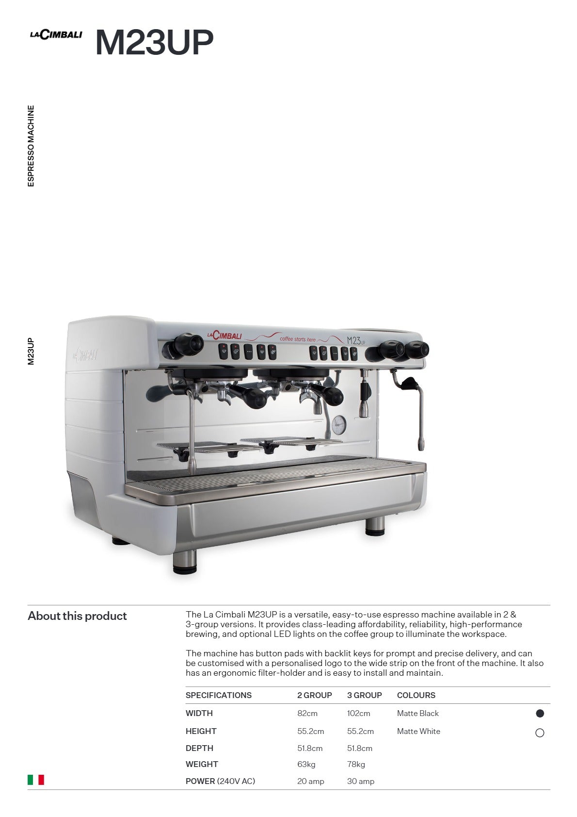 La Cimbali M23 - 2 Group Coffee Machine