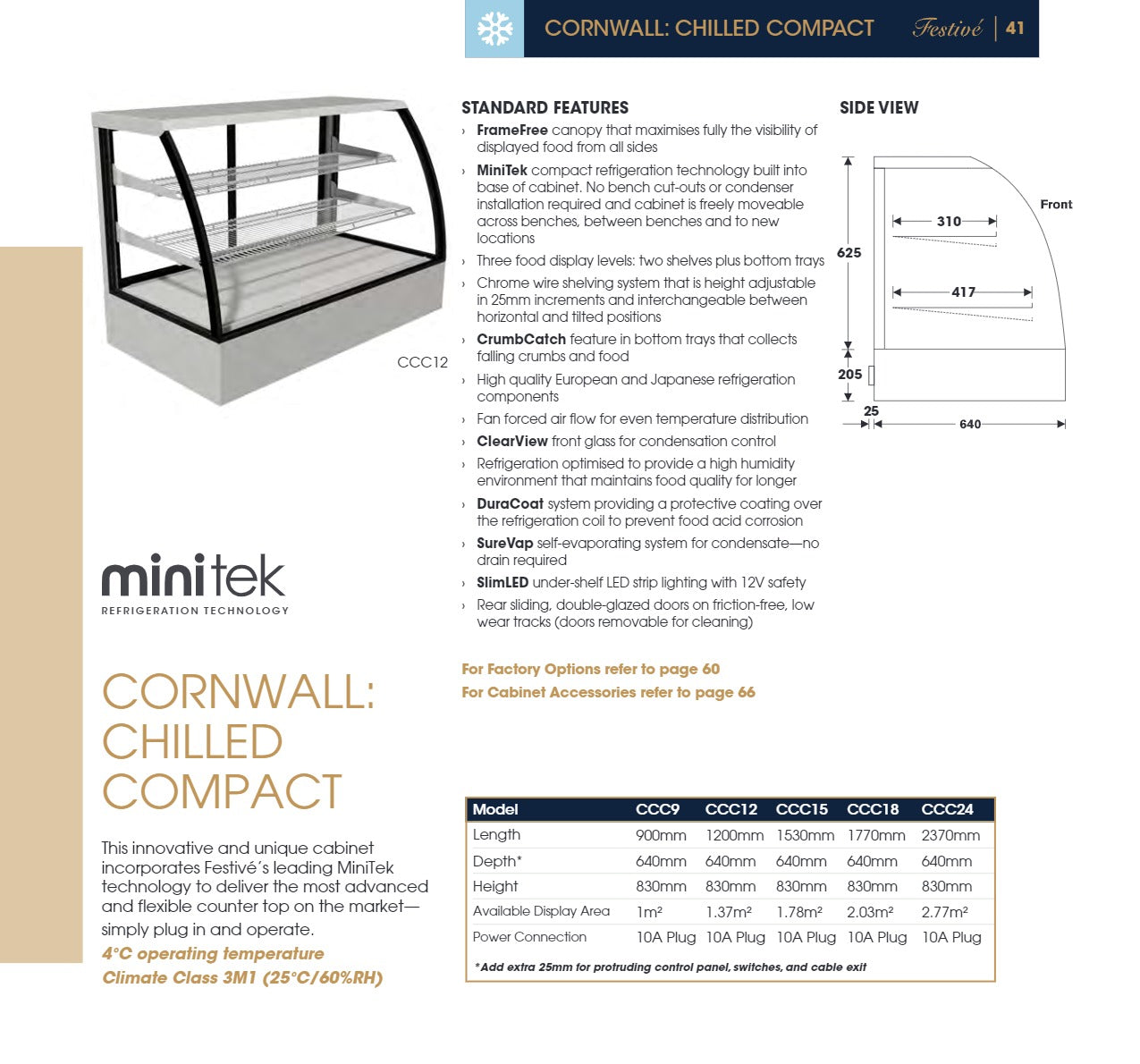 Cornwall CCC18/2 - Compact Chilled Display