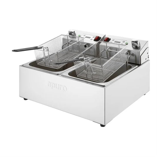 Apuro CU624-A- 2 X 5L Double Electric Fryer