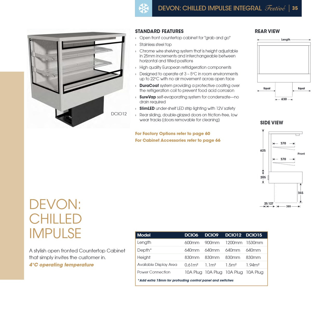 Festive Devon DCIO15 - Chilled Open Display Cabinet