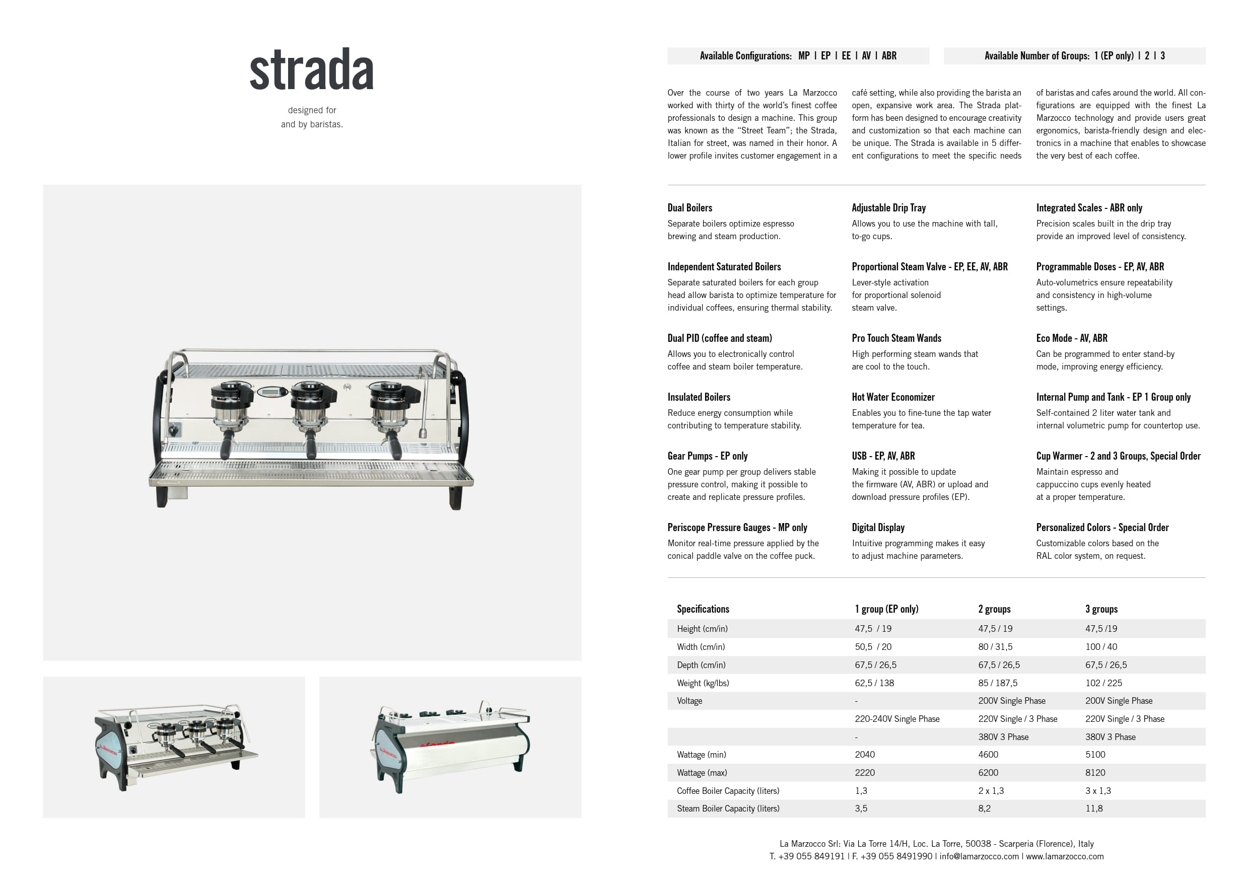 La Marzocco 2G Strada S - Two Group Coffee Machine