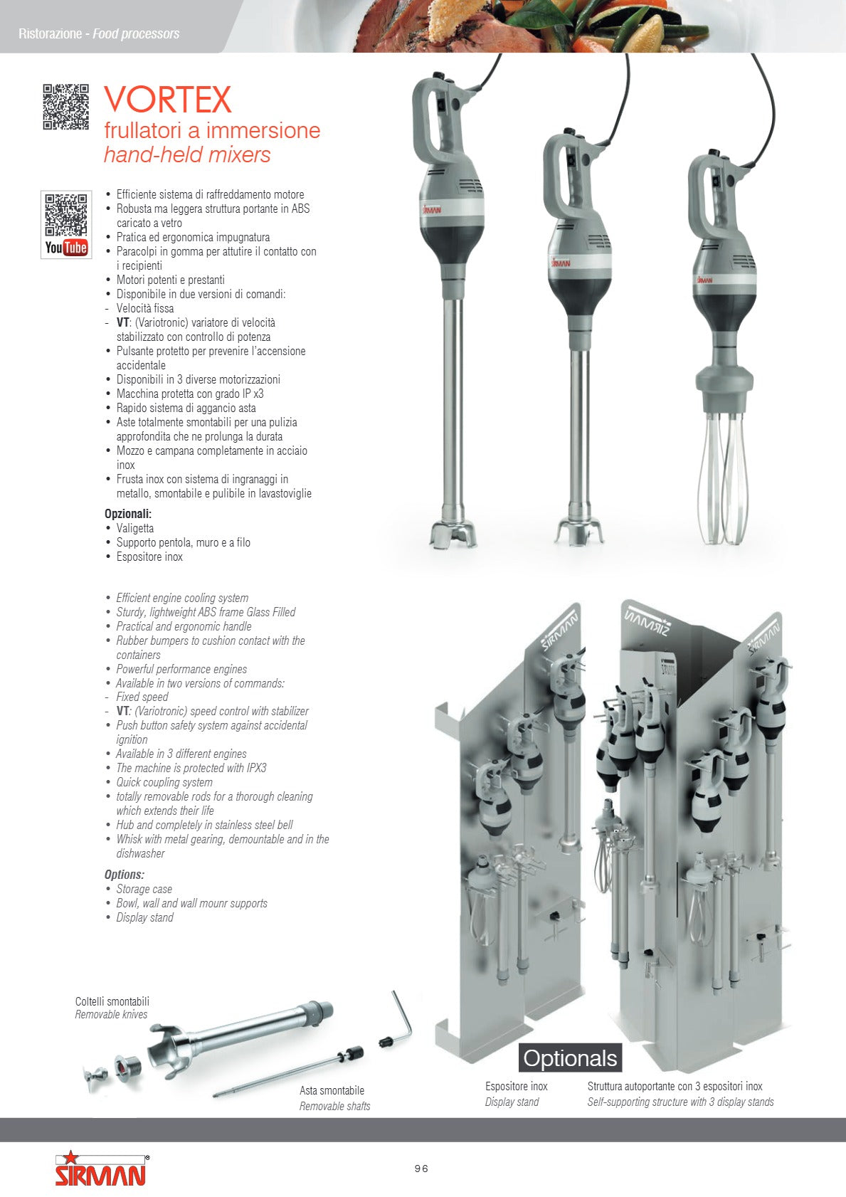 Sirman S66470502K1.4 Vortex 75VT Kit - Stick Blender